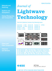 Journal of Lightwave Technology cover